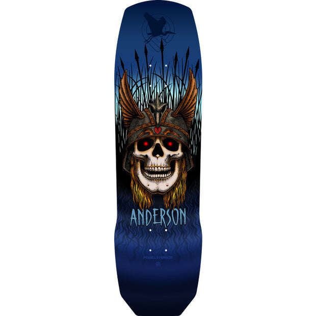 Powell Peralta Pro Andy Anderson Heron 7-Ply Maple Skateboard Deck Blue - 9.13 x 32.8