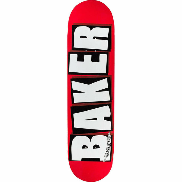 BAKER BRAND LOGO SKATEBOARD DECK RED / WHITE