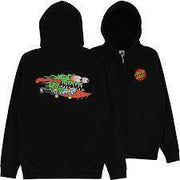 Santa Cruz Meek Slasher Zip Up Sweater Black