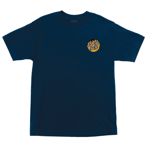 Santa Cruz Blaze Dot S/S Heavyweight T-Shirt Navy