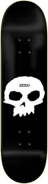 ZERO SINGLE SKULL DECK-8.5 BLK/WHT