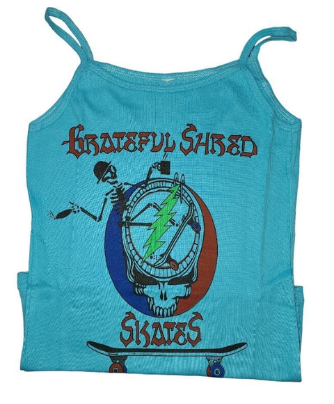 Skate Smoke Coffee Tank -Grateful Shred Skates Aqua