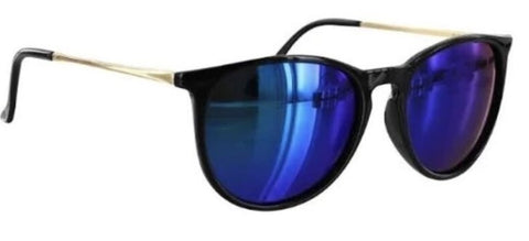 Glassy Sierra Polarized Black/Gold Blue Mirror