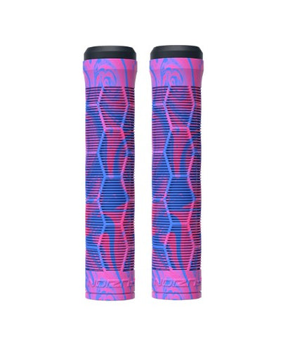 Fuzion Hex Scooter Grips PINK&PURP SWRL