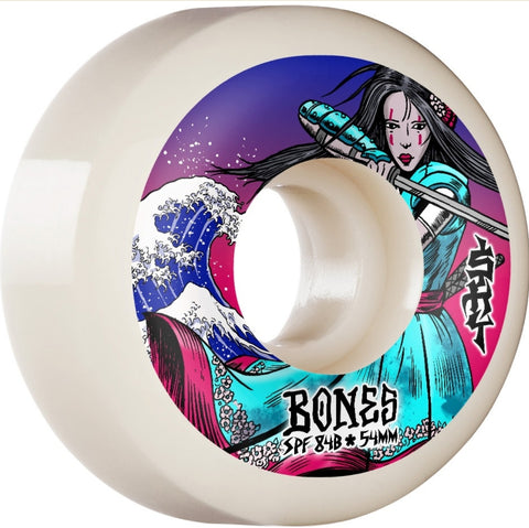 BONES WHEELS PRO SPF Brown Warrior 54mm P5 Sidecut 84B 4pk White