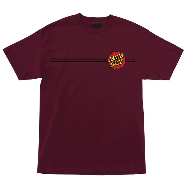 Santa Cruz Classic Dot Tee Burgundy