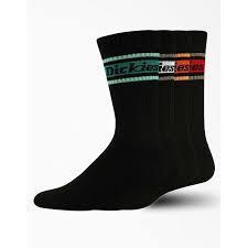 Dickies Socks Assorted BLK 4 pair.