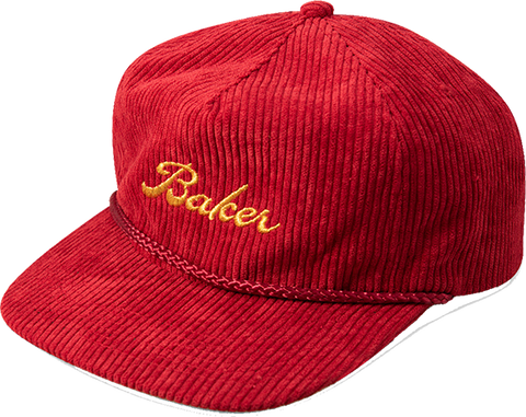 Baker Gold Cord Hat ADJ-RED