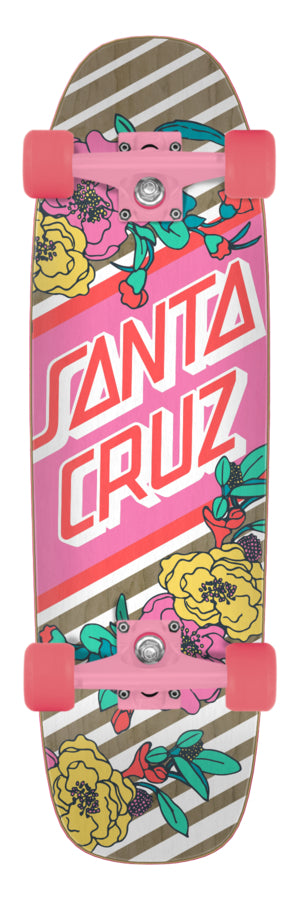 Santa Cruz Floral Stripe Street Skate 8.4in x 29.4in Street Cruzer