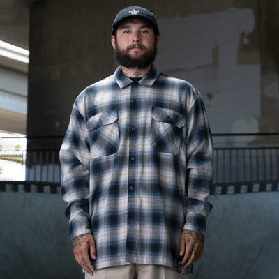 Dickies RS Brushed Flannel Blue Ombre Plaid