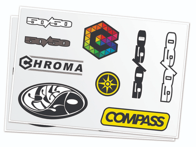 50/50 Chroma Sticker Sheet