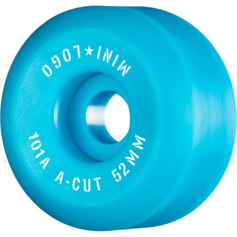 Mini Logo Skateboard Wheels A-cut "2" 52mm 101A Blue 4pk