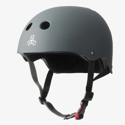 Triple Eight Certified Sweat Saver Helmet Carbon Rubber