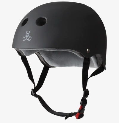 Triple Eight Certified Sweat Saver Helmet Black Rubber