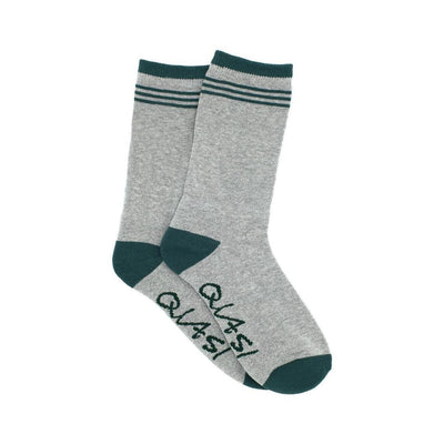 QUASI Note Sock [Grey & Forest]