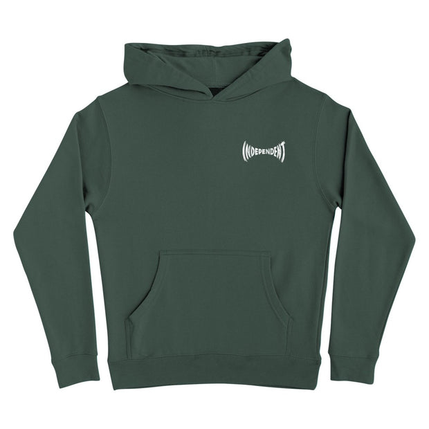 Independent Carved Span P/O Hooded Midweight Sweatshirt Alpine Green Youth
