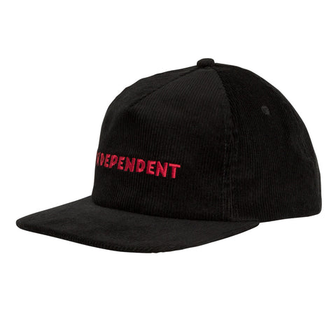 Independent Beacon Snapback Unstructured Mid Hat Black OS Unisex