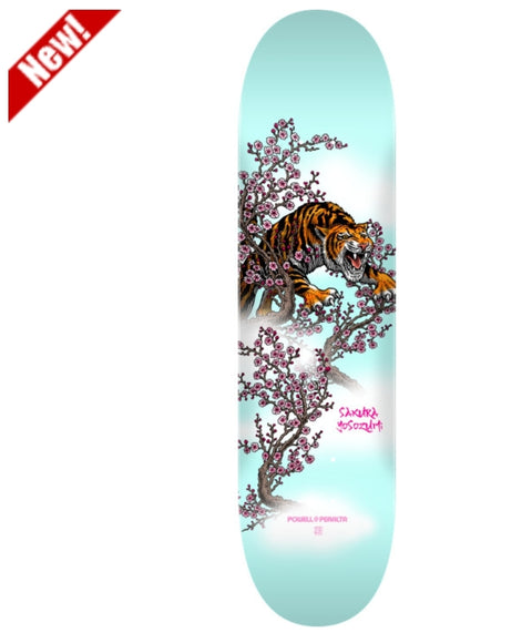 Powell Peralta Yosozumi Tiger Skateboard Deck Light Blue - Shape 242 K20