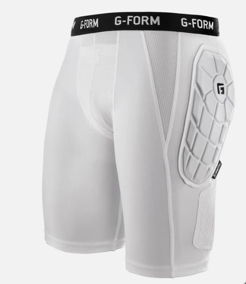 G-Form Youth Elite Bandit Impact Sliding Shorts - White -Y S/M