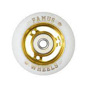 FAMUS WHEELS WHITE ON GOLD W BEARINGS 4PK