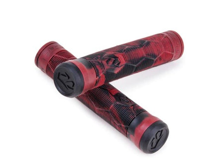Fuzion Hex Scooter Grips BLACK & RED SWRL