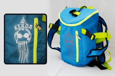 Kekoa Backpack  - ElectricTeal/Neon Green