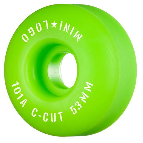 Mini Logo Skateboard Wheels C-cut "2" 53mm 101A Green 4pk